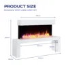 Wykeham electric fireplace dimensions shown: 1200mm width, 280mm depth, 840mm height.
