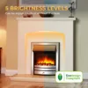 Cayton Electric Fireplace with Chrome inset fire