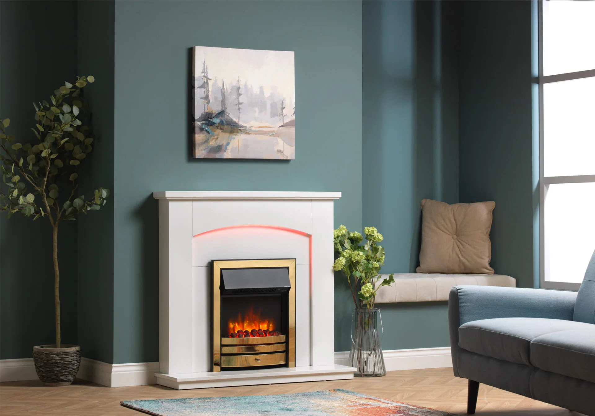Brass Electric Fireplaces
