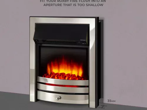 Electric Fire Black Spacer Trim - 35mm