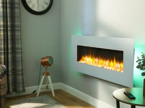 Refurbished Holbeck Electric Fire In White