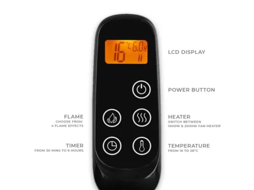 Electric Fire Remote Control - 5 Button
