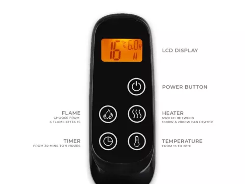 Electric Fire Remote Control - 5 Button