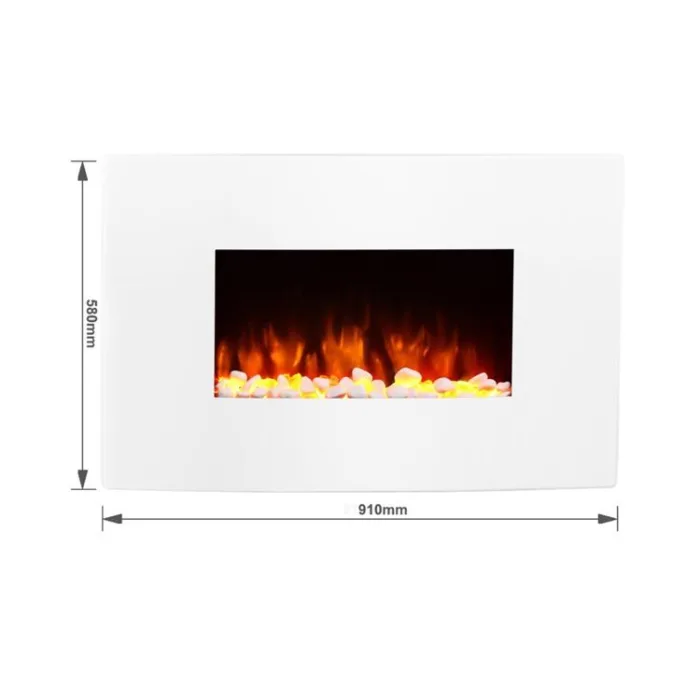 Egton White Wall Mounted Electric Fire