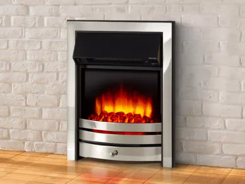 Refurbished Roxby Chrome Electric Fire