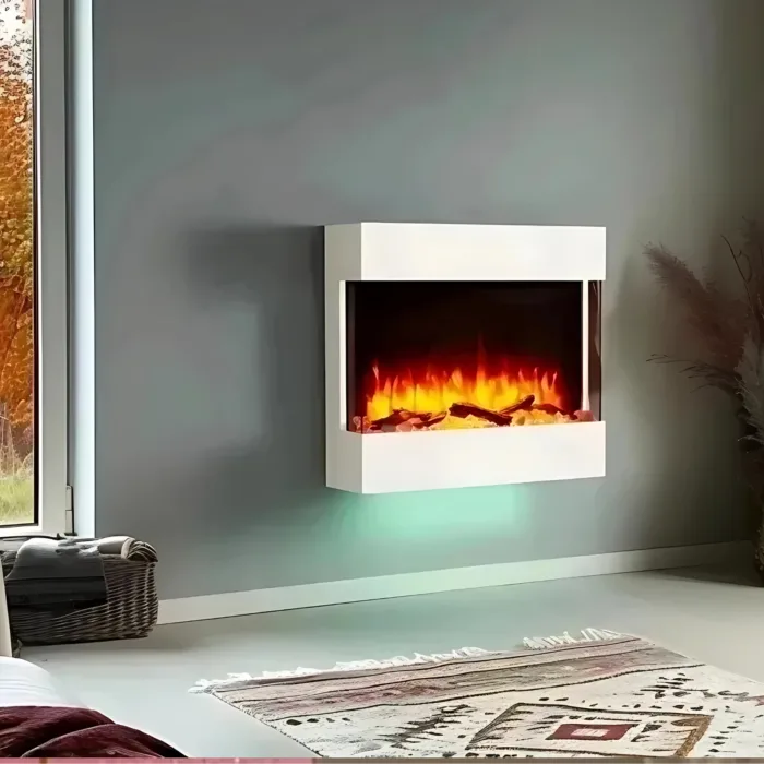 Haxby white Wall mounted electric fire