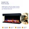 easily service or clean from the front of the Rosedale fireplace