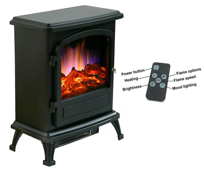black electric stove