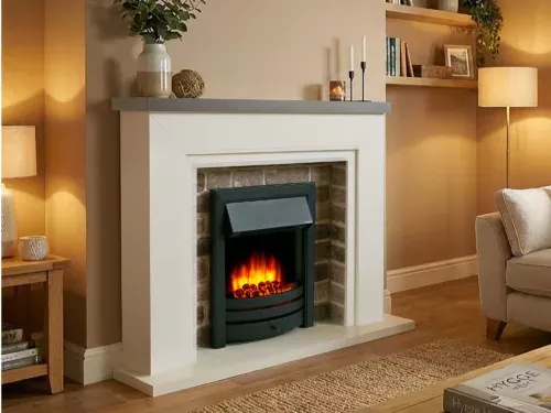 Flamborough Electric fireplace with black inset Fire