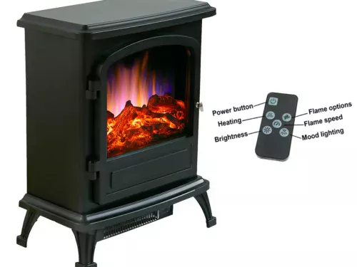 black electric stove