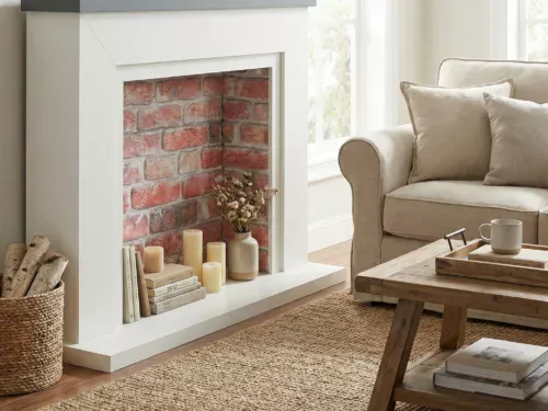 Farlington fireplace surround with white MDF mantel