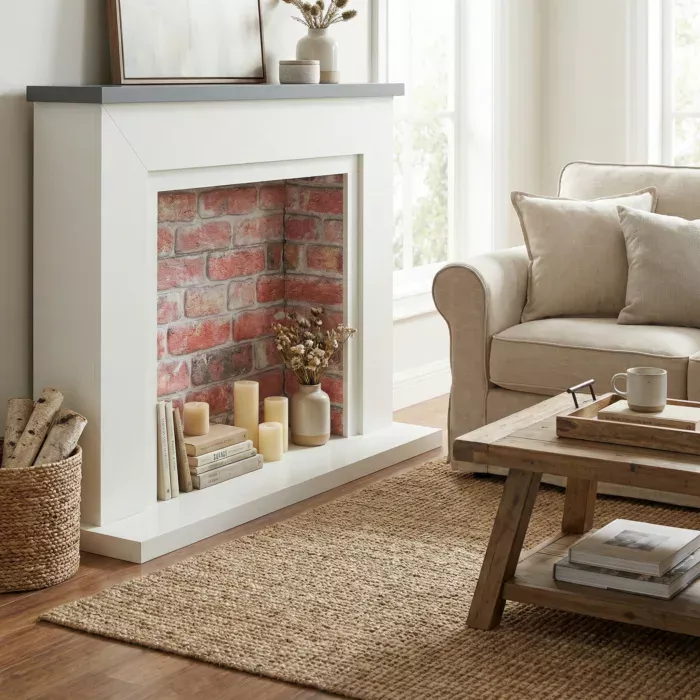 Farlington fireplace surround with white MDF mantel