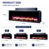 New Hawnby Slim Frame electric fire size guide